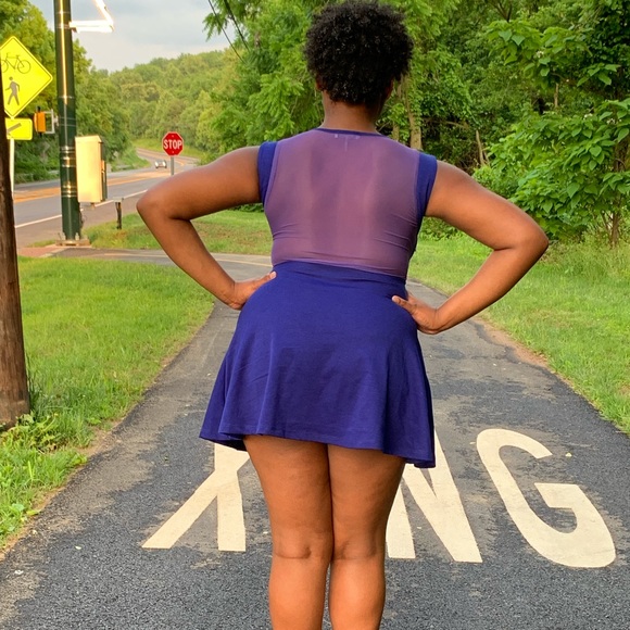 Cobalt Skater peplum dress - Picture 2 of 3